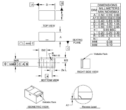 機械製圖 - Semtech RClamp/μClamp TVS二極體
